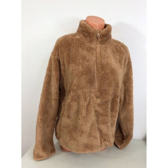 Aerie Fleece Jacket Teddy Bear Coat Womens Medium - Picture 1 of 7